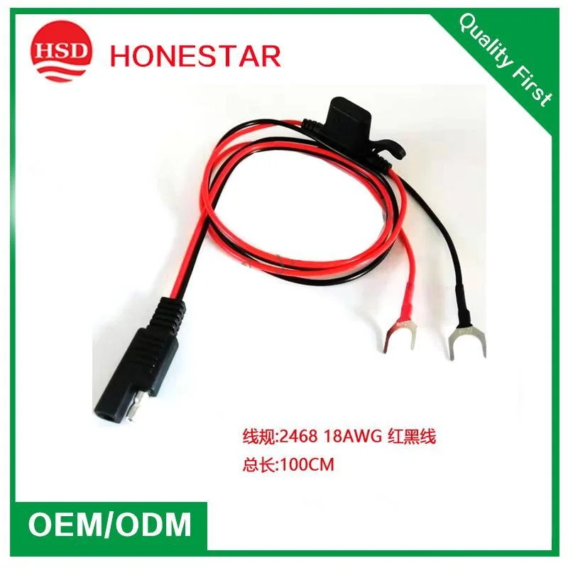 Solar Series Wire Quick Disconnect SAE Plug Car Eyelet Terminal with Fuse Inline Auto Battery Cables