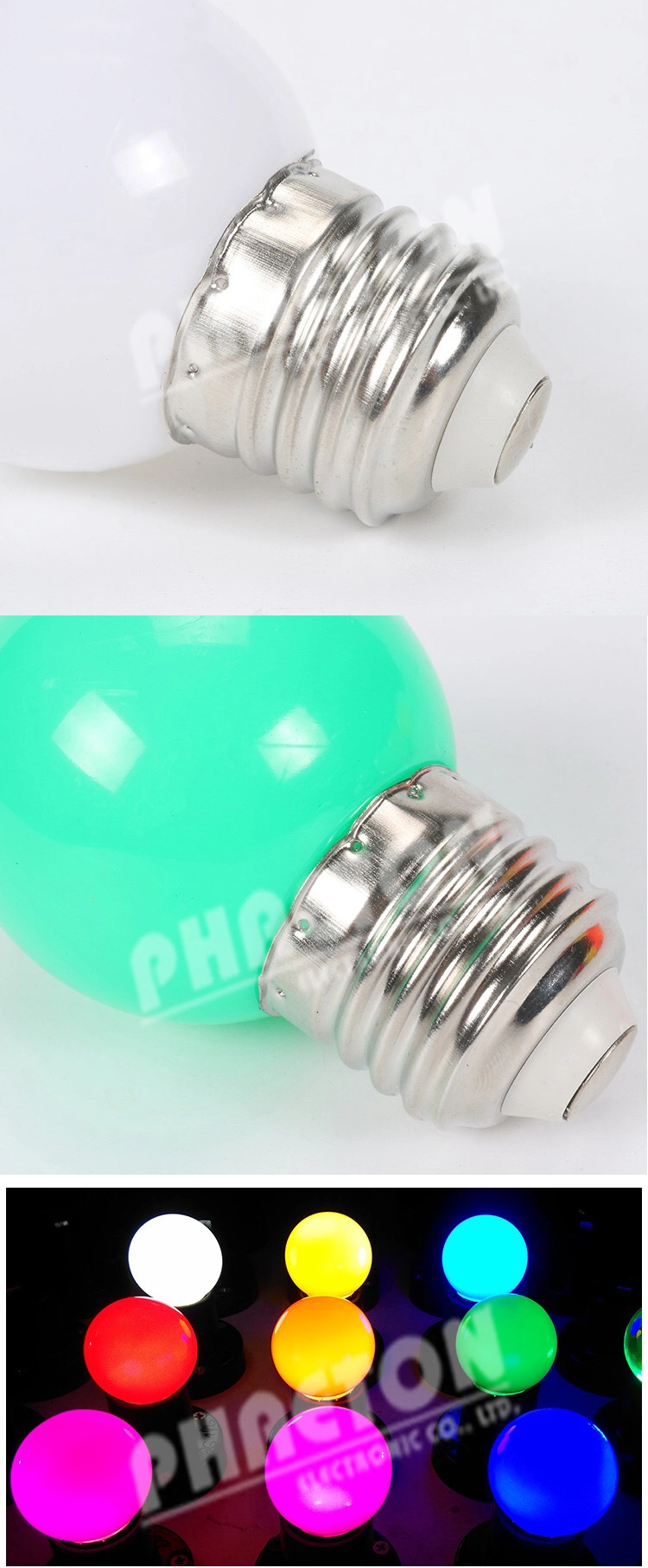 Colorful 1W 2W 3W G45 LED Bulb, Holiday Christmas Light