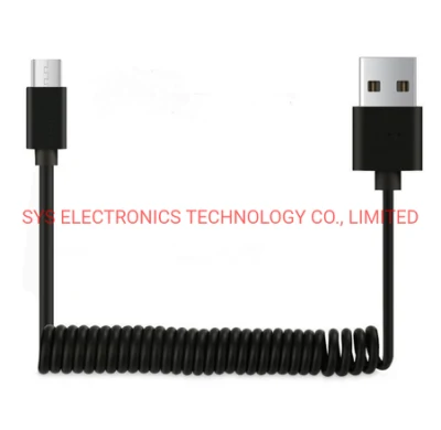USB-кабель для передачи данных с микро-зарядкой типа C Android Micro/USB-пружинный кабель типа C для автомобильного зарядного устройства